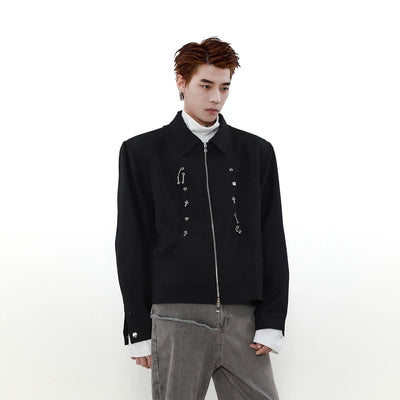 Multi-Metallic Detail Jacket Korean Street Fashion Jacket By Mr Nearly Shop Online at OH Vault