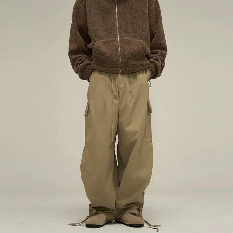 Tie Detail Cargo Pants Korean Street Fashion Pants By 77Flight Shop Online at OH Vault