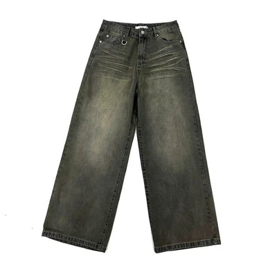 Textured Whisker Jeans Korean Street Fashion Jeans By FATE Shop Online at OH Vault