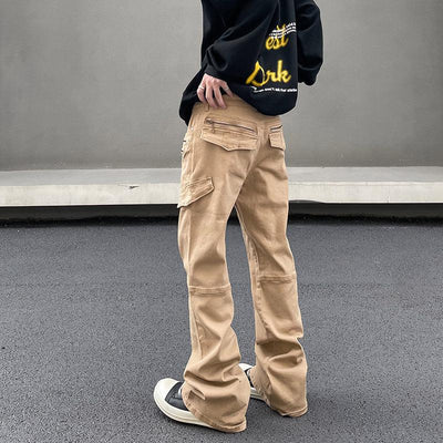 A PUEE Multi-Zip Pocket Straight Leg Pants Korean Street Fashion Pants By A PUEE Shop Online at OH Vault