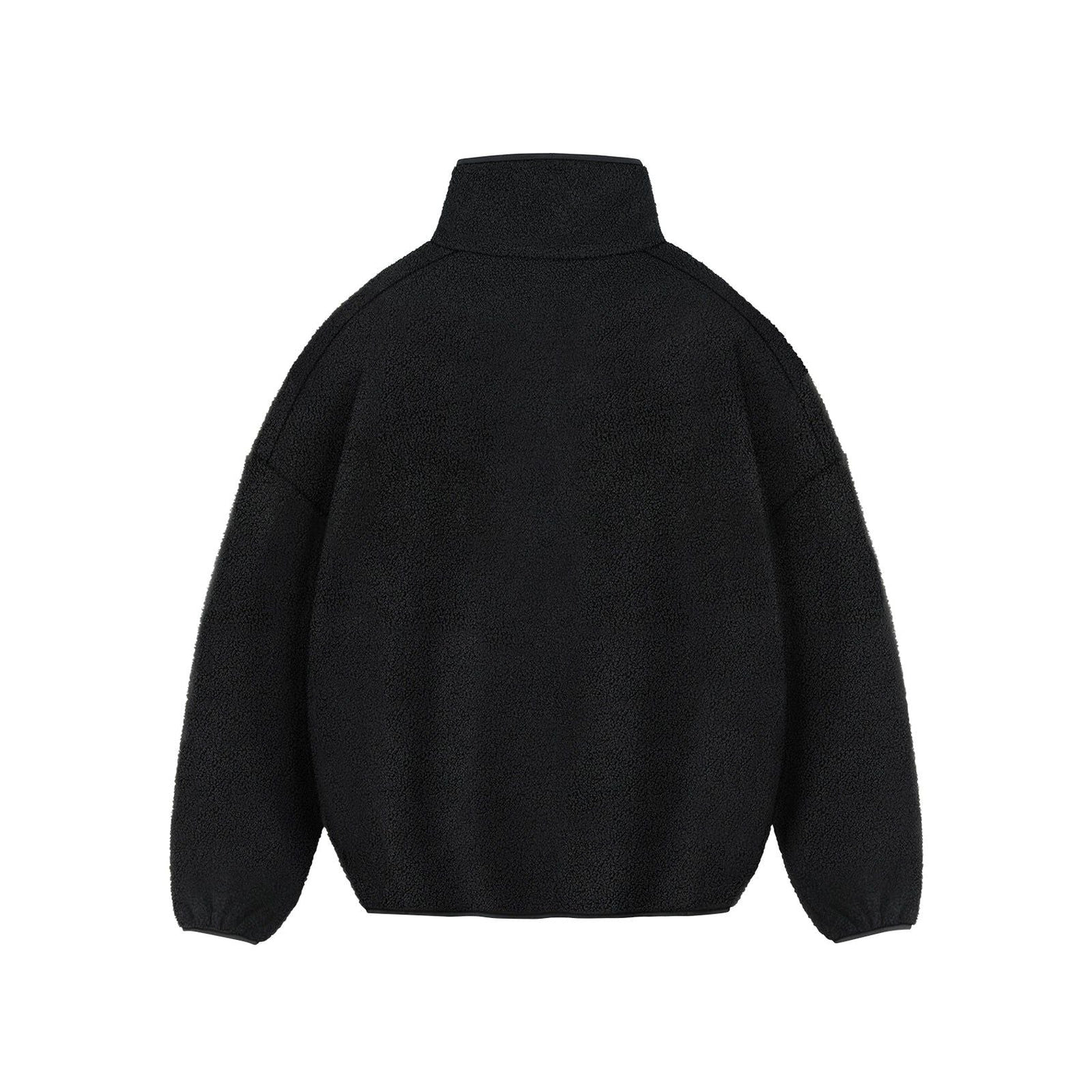 Half-Zipped Sherpa Jacket Korean Street Fashion Jacket By IDLT Shop Online at OH Vault