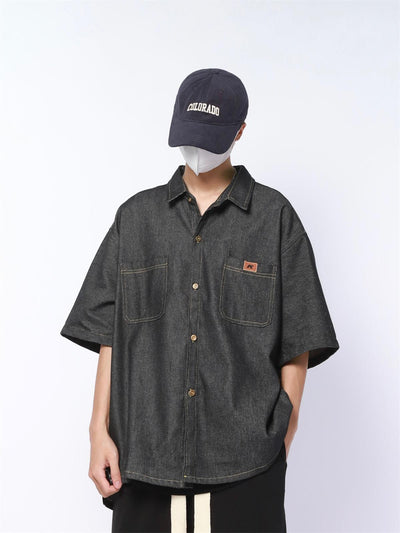 Made Extreme Casual Breast Pocket Buttoned Shirt Korean Street Fashion Shirt By Made Extreme Shop Online at OH Vault