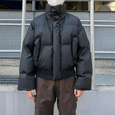 Sleek Loose Short Puffer Jacket Korean Street Fashion Jacket By FATE Shop Online at OH Vault