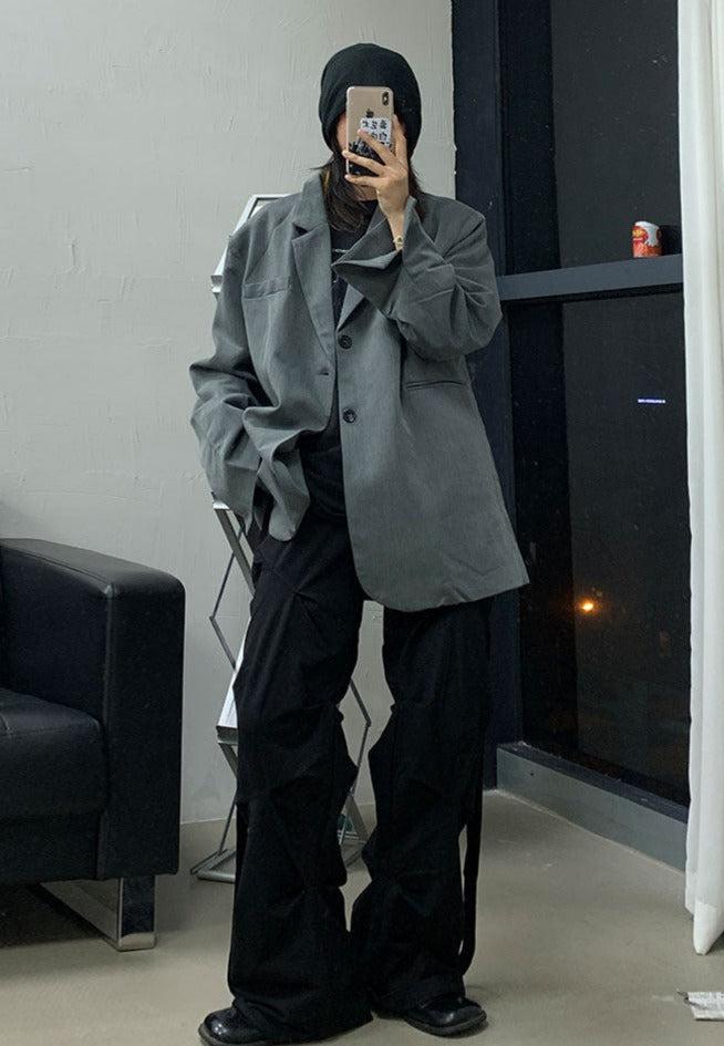 Side Strap Pleated Pants