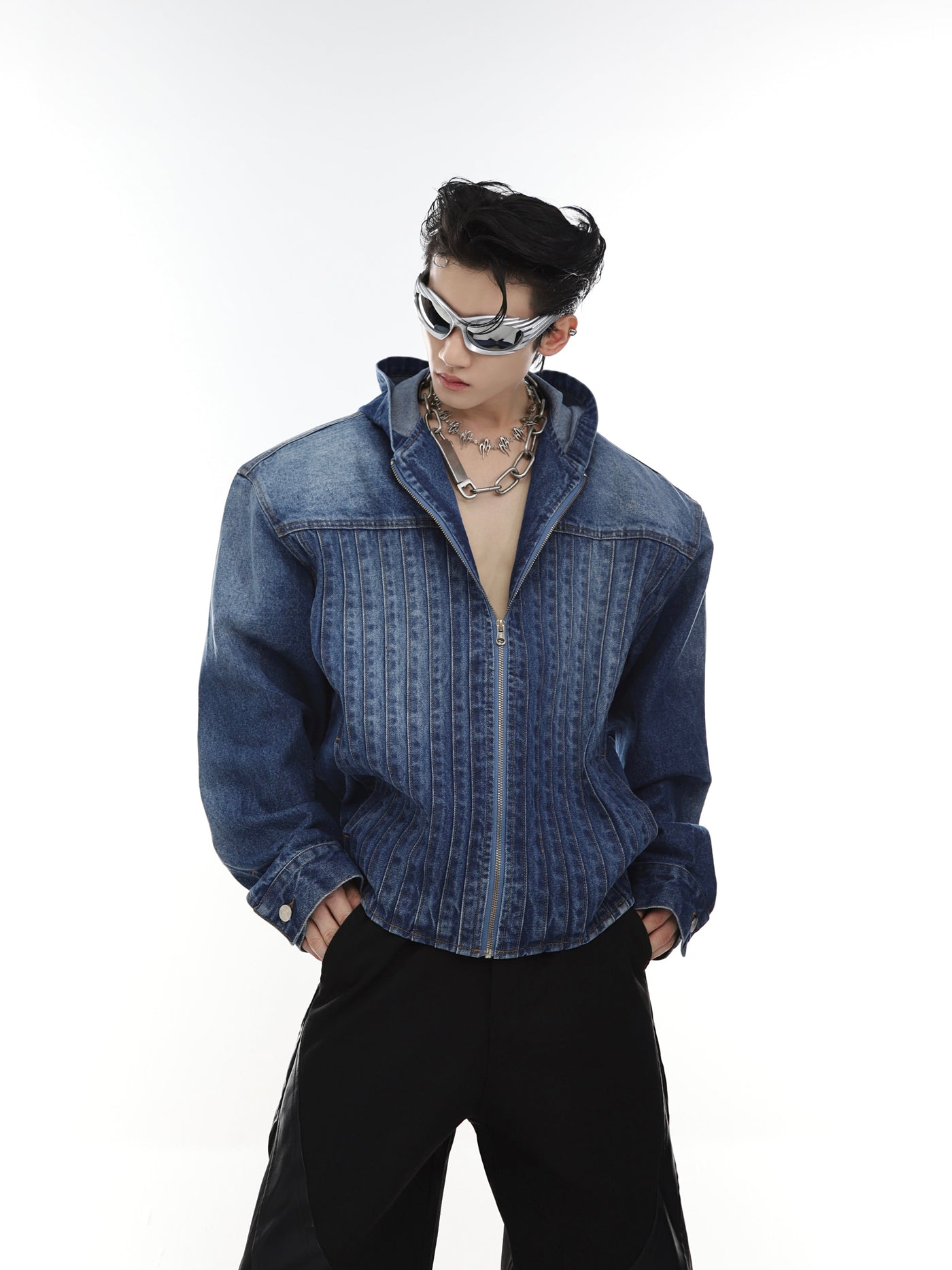 Argue Culture Washed Pleated Style Hooded Jacket Korean Street Fashion Jacket By Argue Culture Shop Online at OH Vault