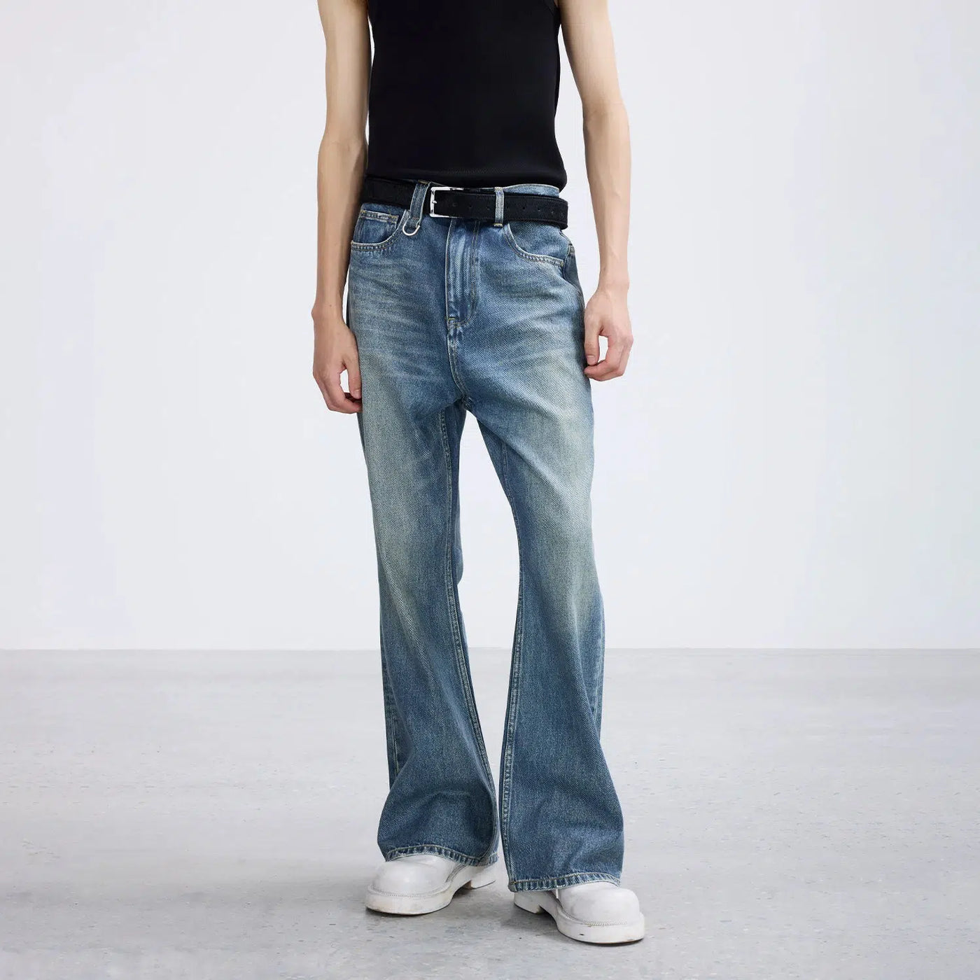 Faded Regular Bootcut Jeans Korean Street Fashion Jeans By Terra Incognita Shop Online at OH Vault