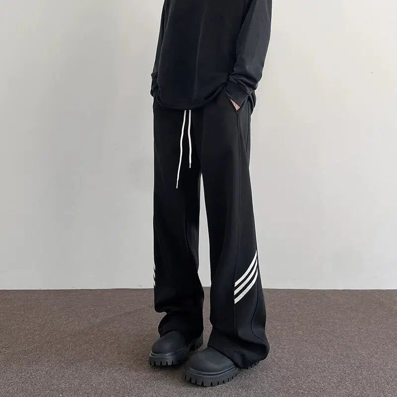 Drawstring Striped Sweatpants Korean Street Fashion Pants By A PUEE Shop Online at OH Vault