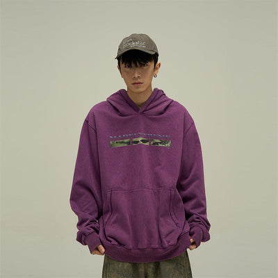 Casual Faded Graphics Kangaroo Pocket Hoodie Korean Street Fashion Hoodie By 77Flight Shop Online at OH Vault