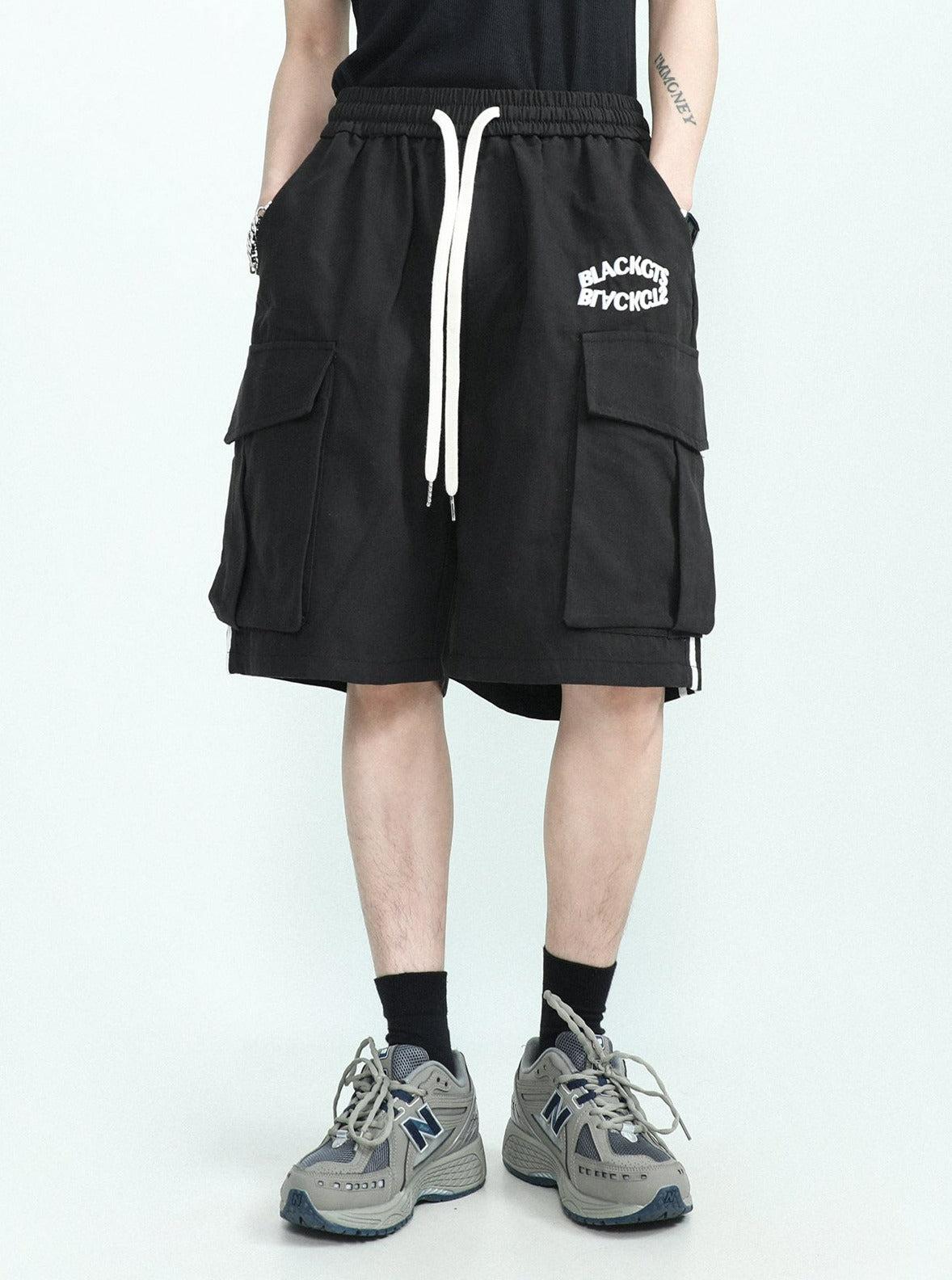 Side Striped Cargo Shorts Korean Street Fashion Shorts By Mr Nearly Shop Online at OH Vault