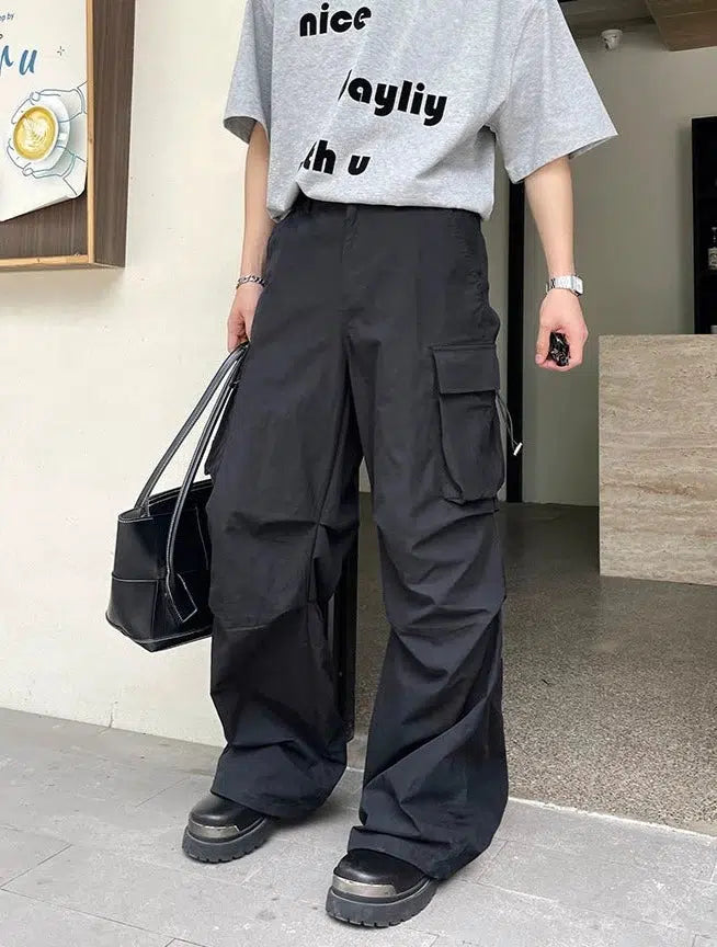Poikilotherm Flap Pocket Hooded Vest & Cargo Pants Set Korean Street Fashion Clothing Set By Poikilotherm Shop Online at OH Vault