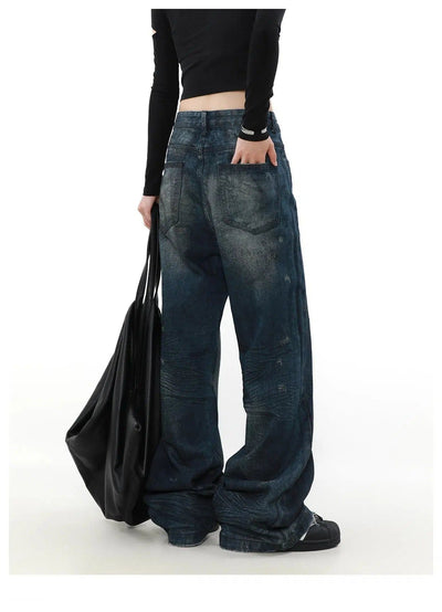Faded Cat Scratched Jeans Korean Street Fashion Jeans By Mr Nearly Shop Online at OH Vault