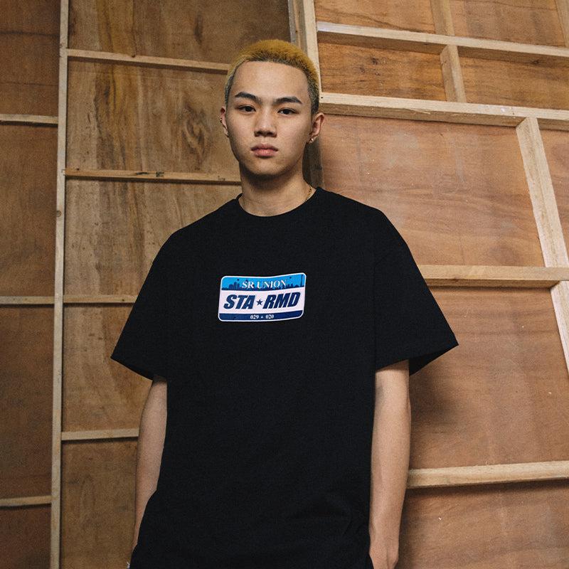 Basic License Plate T-Shirt Korean Street Fashion T-Shirt By Remedy Shop Online at OH Vault