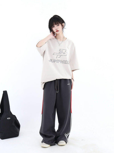 Jump Next Contrast Side Striped Sports Pants Korean Street Fashion Pants By Jump Next Shop Online at OH Vault