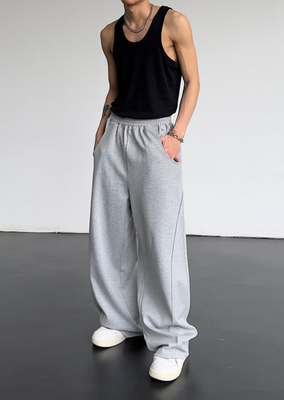 MEBXX Solid Relaxed Fit High Waisted Sweatpants Korean Street Fashion Pants By Made Extreme Shop Online at OH Vault