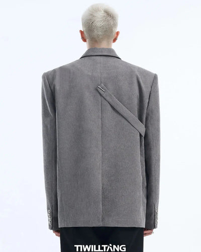 Corduroy Peak Lapel Blazer Korean Street Fashion Blazer By TIWILLTANG Shop Online at OH Vault