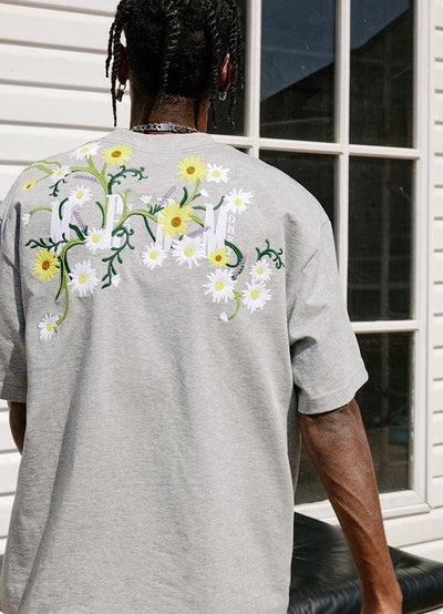 Chrysanthemum Logo T-Shirt Korean Street Fashion T-Shirt By Mr Enjoy Da Money Shop Online at OH Vault