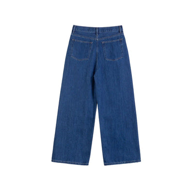 Wide Leg Cut Classic Jeans Korean Street Fashion Jeans By IDLT Shop Online at OH Vault