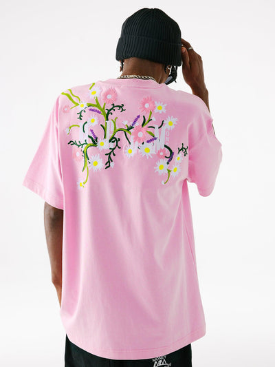 Chrysanthemum Logo T-Shirt Korean Street Fashion T-Shirt By Mr Enjoy Da Money Shop Online at OH Vault