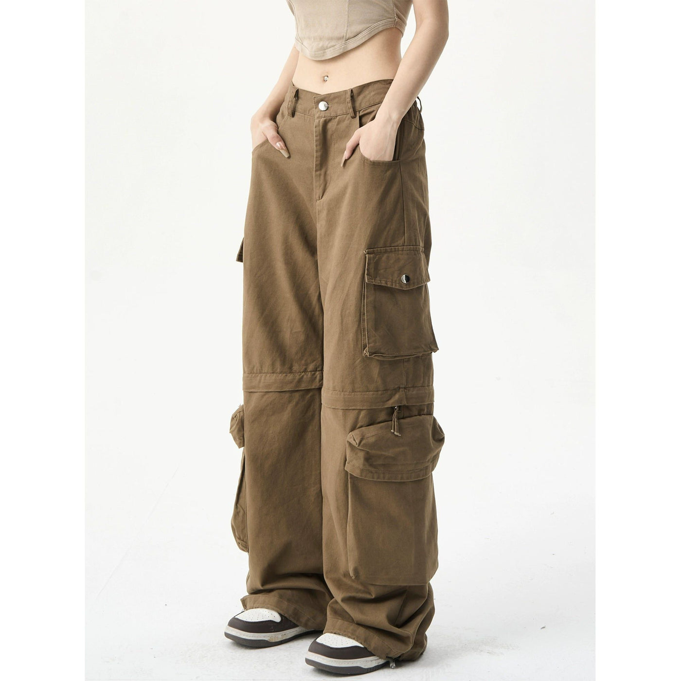 Detachable Zipped Cargo Pants Korean Street Fashion Pants By MaxDstr Shop Online at OH Vault