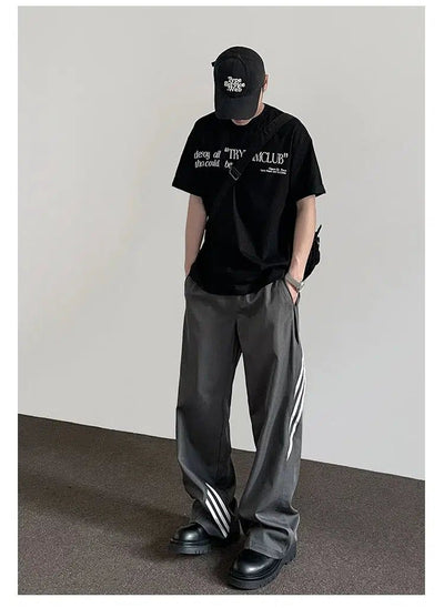 Athletic Striped Pants Korean Street Fashion Pants By A PUEE Shop Online at OH Vault