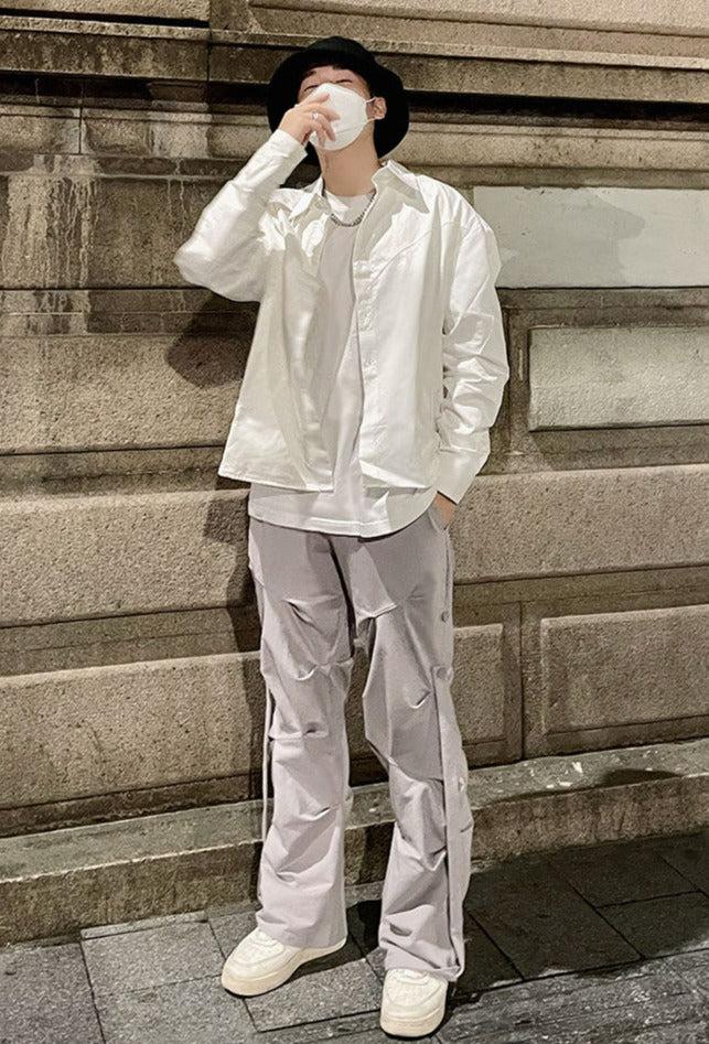 Side Strap Pleated Pants