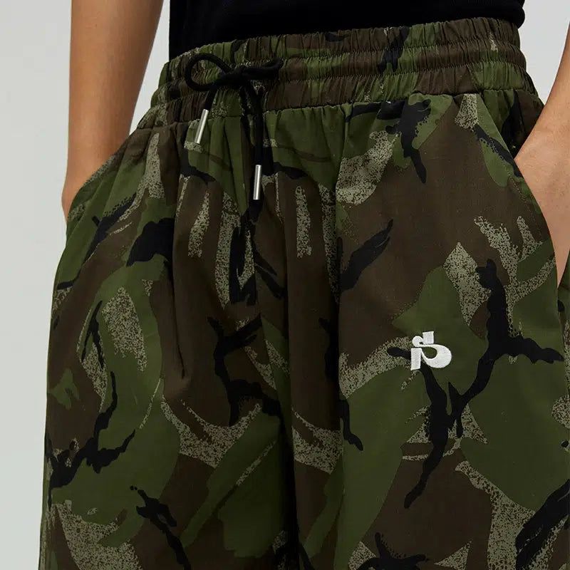 Gartered Camouflage Track Pants Korean Street Fashion Pants By SOUTH STUDIO Shop Online at OH Vault