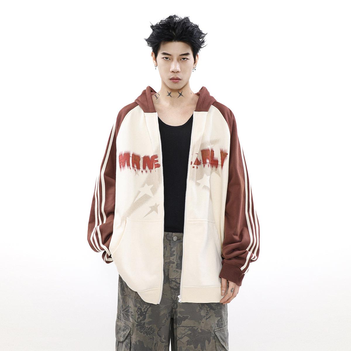 Logo Casual Side Stripes Hoodie Korean Street Fashion Hoodie By Mr Nearly Shop Online at OH Vault
