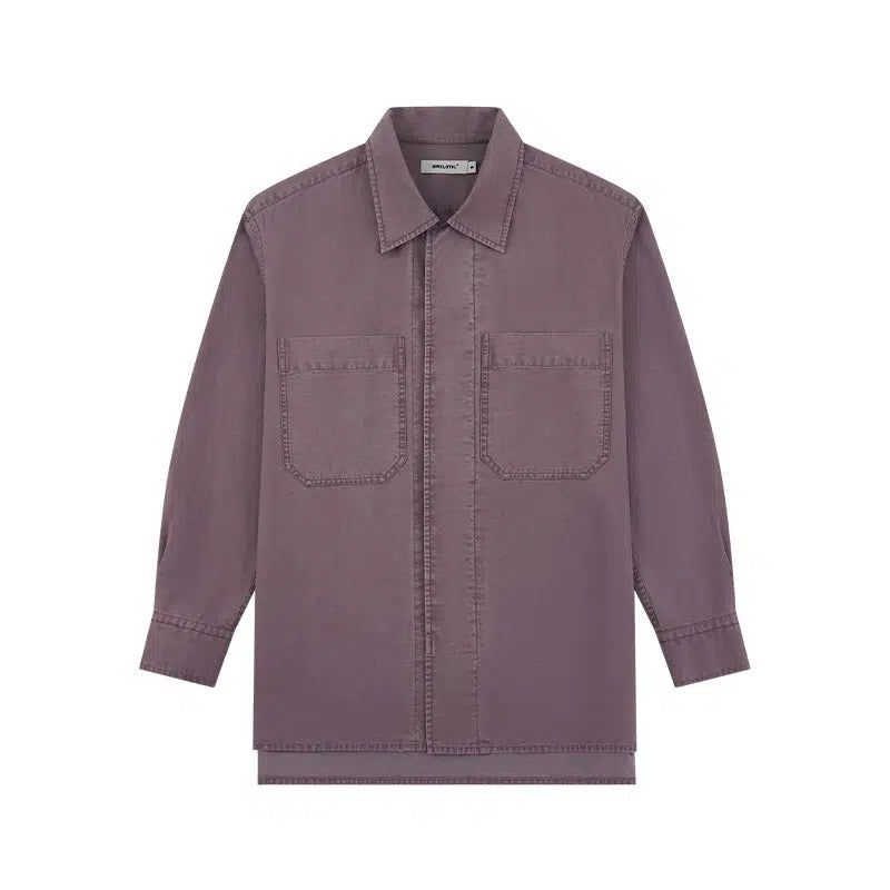 Workwear Breast Pocket Shirt Korean Street Fashion Shirt By Opicloth Shop Online at OH Vault