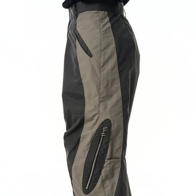 Zipper Detail Contrast Track Pants Korean Street Fashion Pants By 7440 37 1 Shop Online at OH Vault