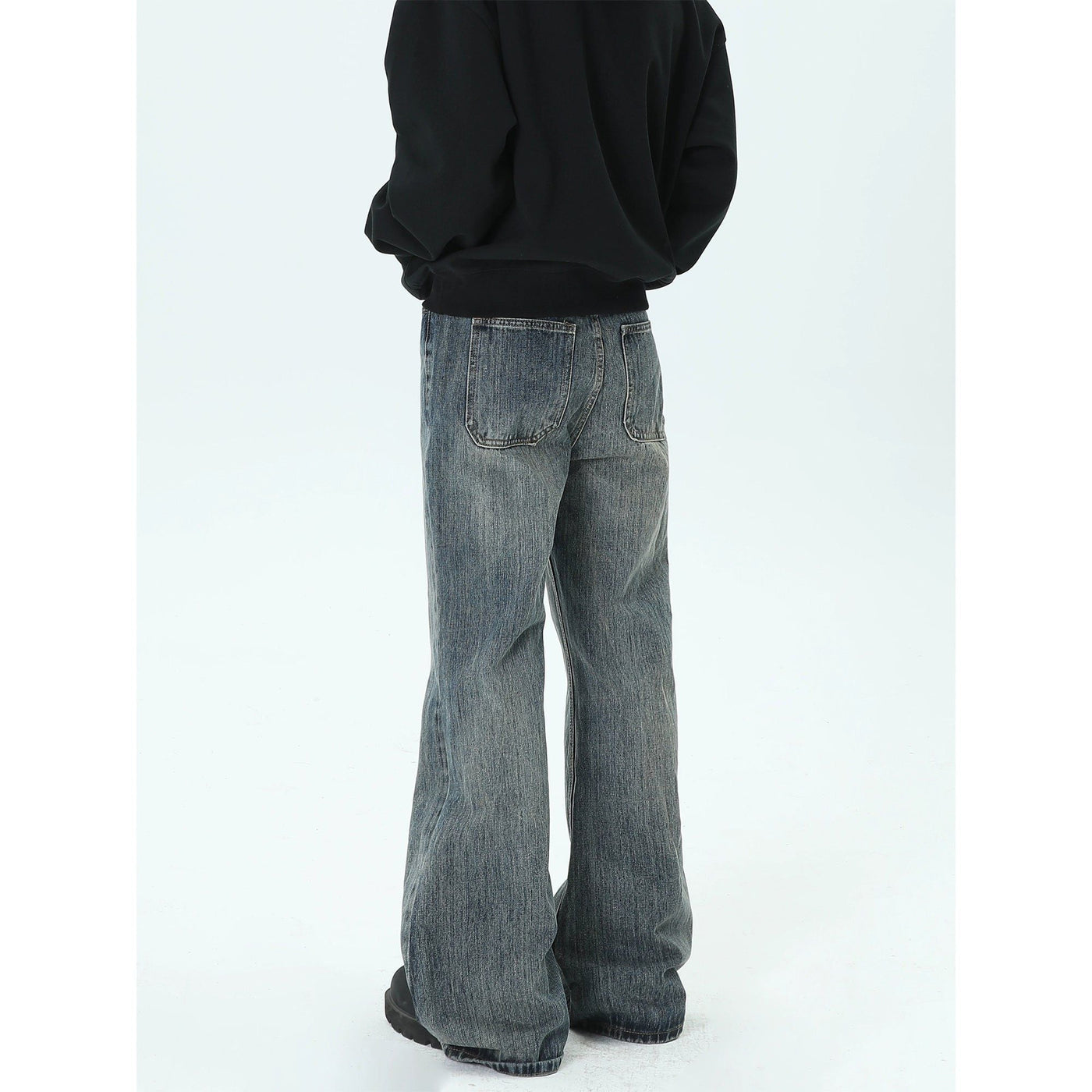 Bamboo Pattern Flare Leg Jeans Korean Street Fashion Jeans By MaxDstr Shop Online at OH Vault