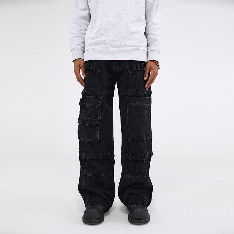 Made Extreme Layered Pocket Cargo Pants Korean Street Fashion Pants By Made Extreme Shop Online at OH Vault