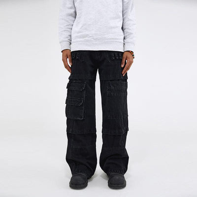 Made Extreme Layered Pocket Cargo Pants Korean Street Fashion Pants By Made Extreme Shop Online at OH Vault