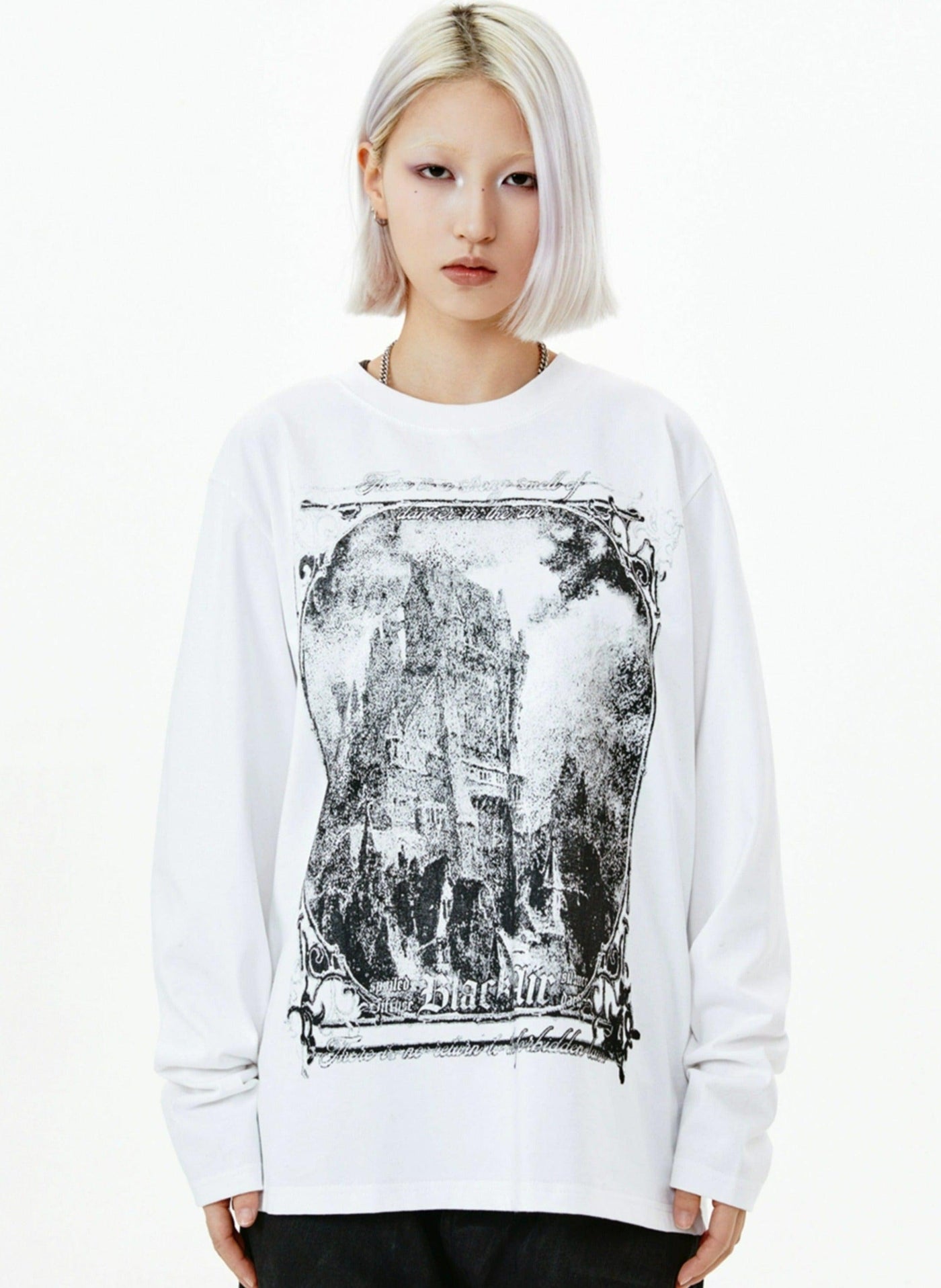Vintage Graphic Long Sleeve T-Shirt Korean Street Fashion T-Shirt By Made Extreme Shop Online at OH Vault