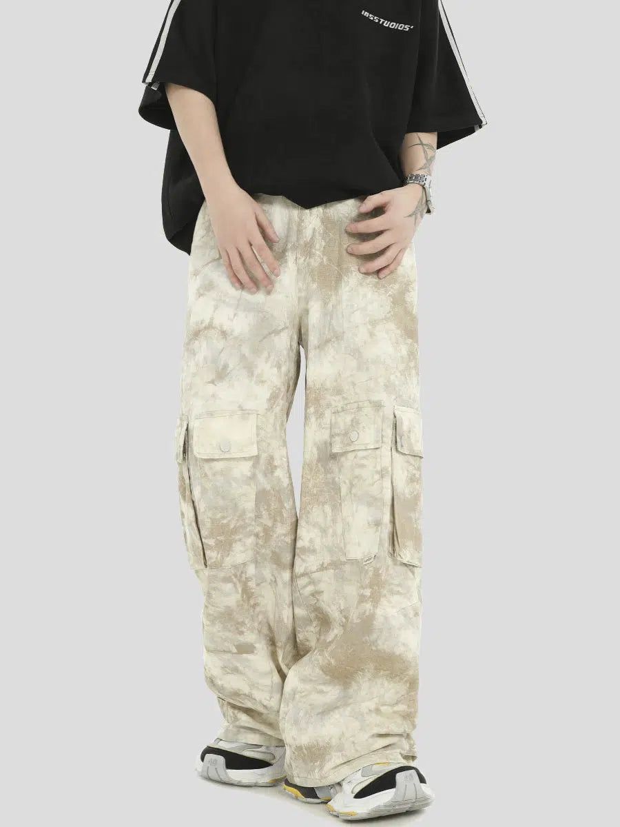 Camouflage Workwear Cargo Pants Korean Street Fashion Pants By INS Korea Shop Online at OH Vault