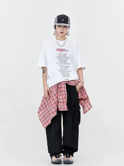 Drawstring Pleated Texture Cargo Pants Korean Street Fashion Pants By Made Extreme Shop Online at OH Vault