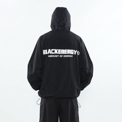 Mr Nearly Black Energy Text Ruched Hem Hoodie Korean Street Fashion Hoodie By Mr Nearly Shop Online at OH Vault