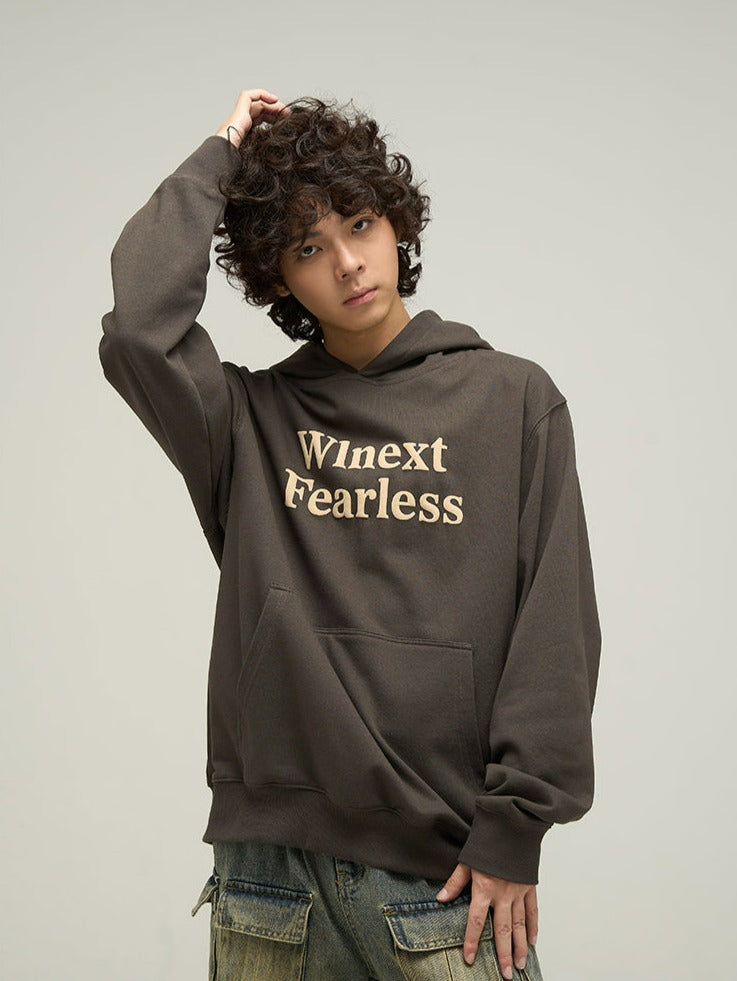 77Flight Wlnext Fearless Text Hoodie Korean Street Fashion Hoodie By 77Flight Shop Online at OH Vault