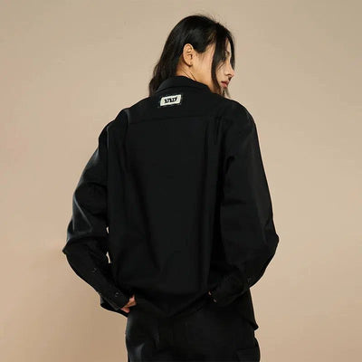 Front Pocket Buttoned Jacket Korean Street Fashion Jacket By Yad Crew Shop Online at OH Vault