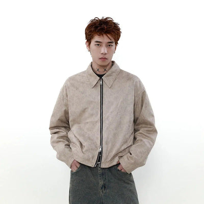 Solid Color Textured Lapel Jacket Korean Street Fashion Jacket By Mr Nearly Shop Online at OH Vault