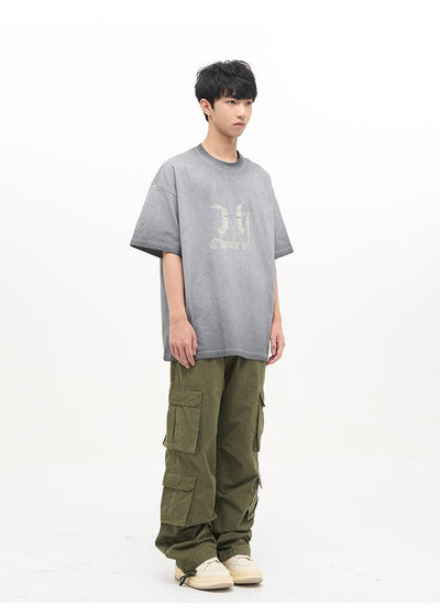 Multi-Pocket Loose Cargo Pants Korean Street Fashion Pants By 77Flight Shop Online at OH Vault