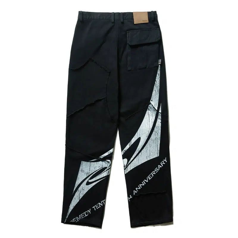 Contrast Lines Detail Pants Korean Street Fashion Pants By Remedy Shop Online at OH Vault