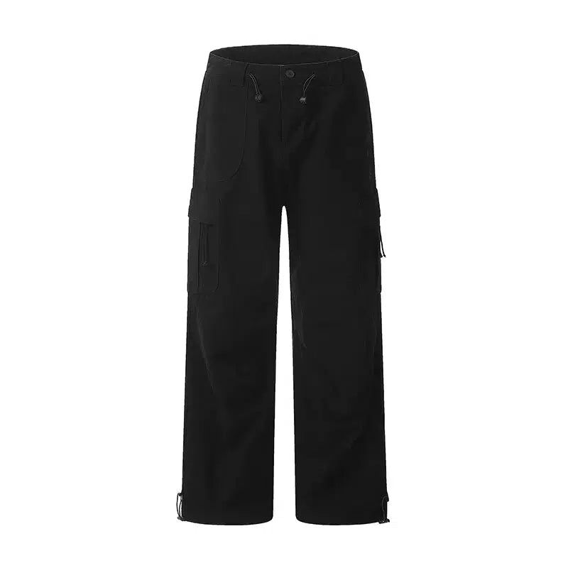 Wide Relaxed Fit Cargo Pants Korean Street Fashion Pants By A PUEE Shop Online at OH Vault