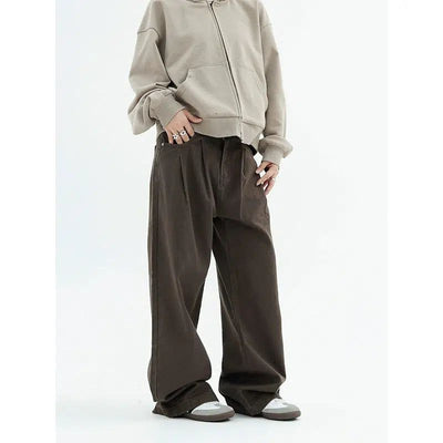 Slant Pocket Fold Pleated Pants Korean Street Fashion Pants By Made Extreme Shop Online at OH Vault