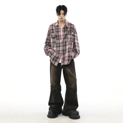 Classic Plaid Regular Fit Shirt Korean Street Fashion Shirt By Mr Nearly Shop Online at OH Vault