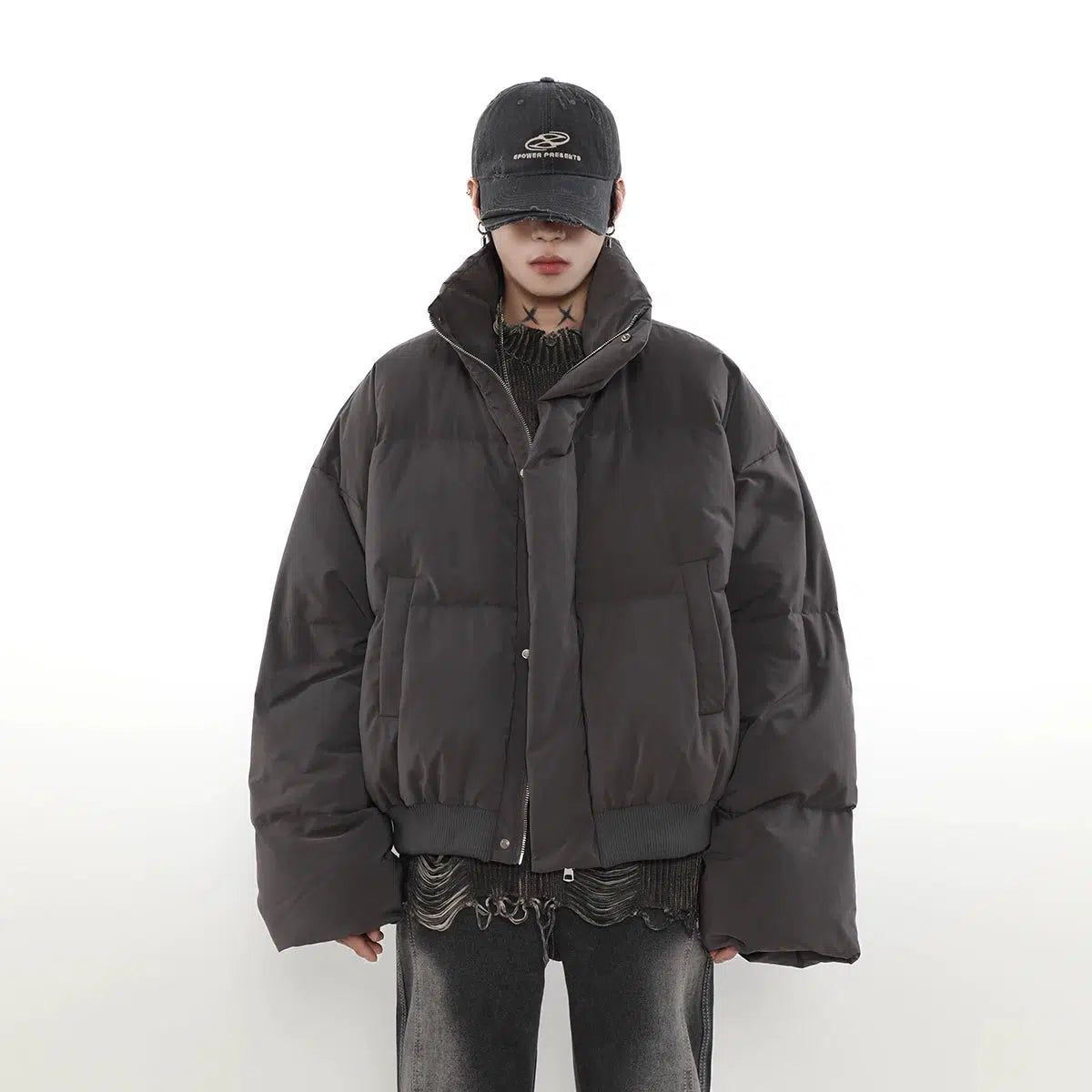 Versatile Thick Puffer Jacket Korean Street Fashion Jacket By Mr Nearly Shop Online at OH Vault