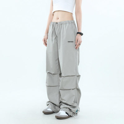 Mr Nearly Fold Pleated Drawstring Pants Korean Street Fashion Pants By Mr Nearly Shop Online at OH Vault