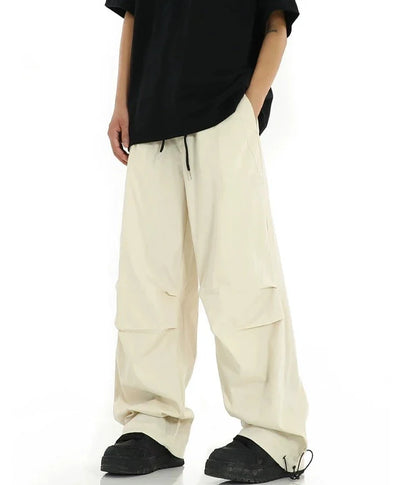MEBXX Casual Solid Drawstring Parachute Pants Korean Street Fashion Pants By Made Extreme Shop Online at OH Vault