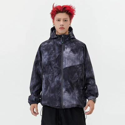 Gradient Tie-Dyed Windbreaker Jacket Korean Street Fashion Jacket By Made Extreme Shop Online at OH Vault