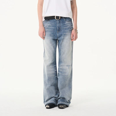 Straight Leg Faded Jeans Korean Street Fashion Jeans By Moditec Shop Online at OH Vault