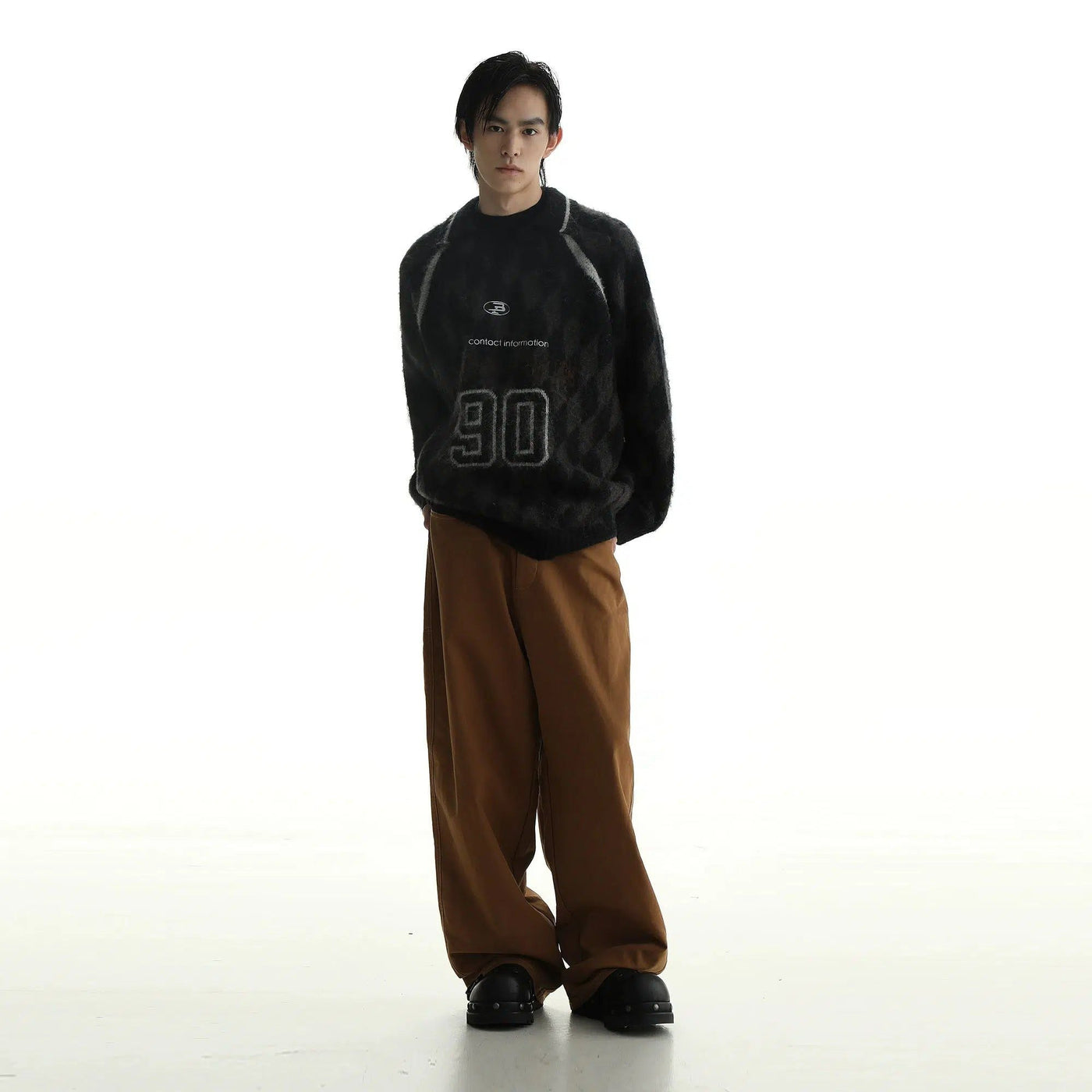Argyle Knit Sweater & Vest Set Korean Street Fashion Clothing Set By Mason Prince Shop Online at OH Vault